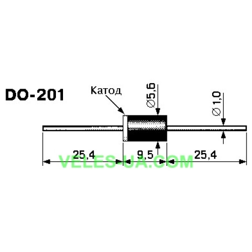 EGP30D DO201AD (3A; 200V; 50ns; Ufm=0.95V) (артикул: EGP30D DO201AD) EGP30D DO201AD (3A; 200V; 50ns; Ufm=0.95V) (артикул: EGP30D DO201AD)